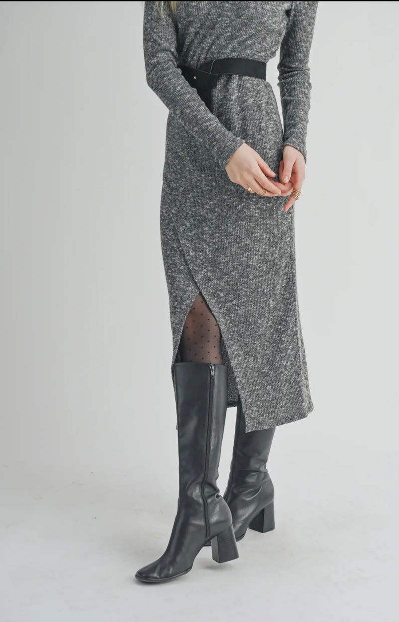 Sage The Label Charcoal New Romantics Long Sleeve Maxi Dress