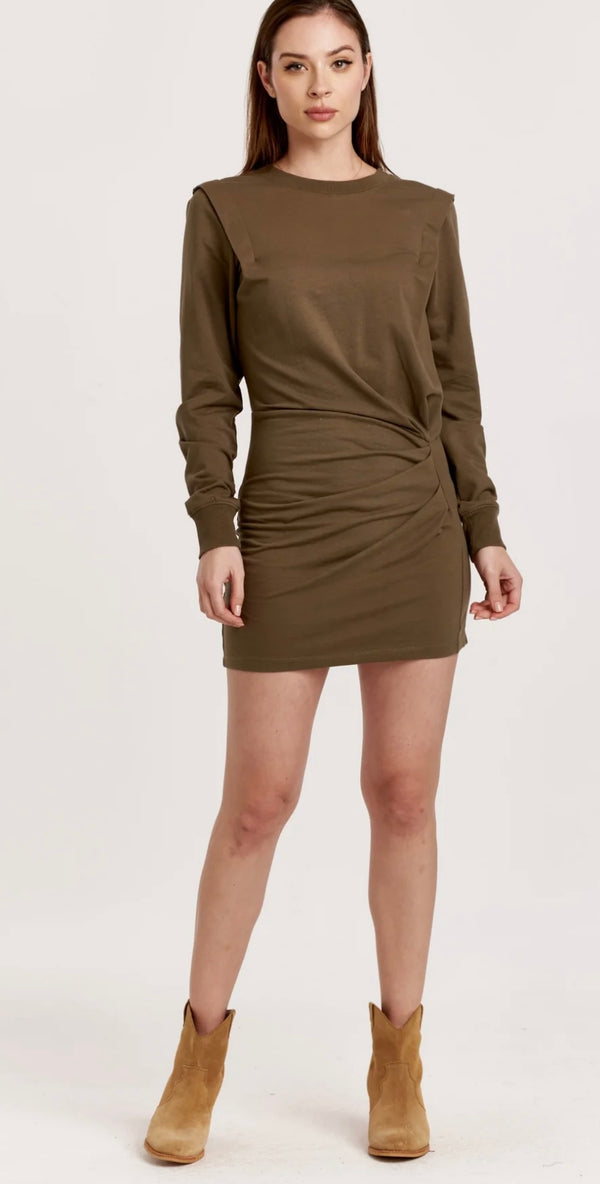 Another Love Vineyard Hendrix Long Sleeve Ruched Side Mini Dress