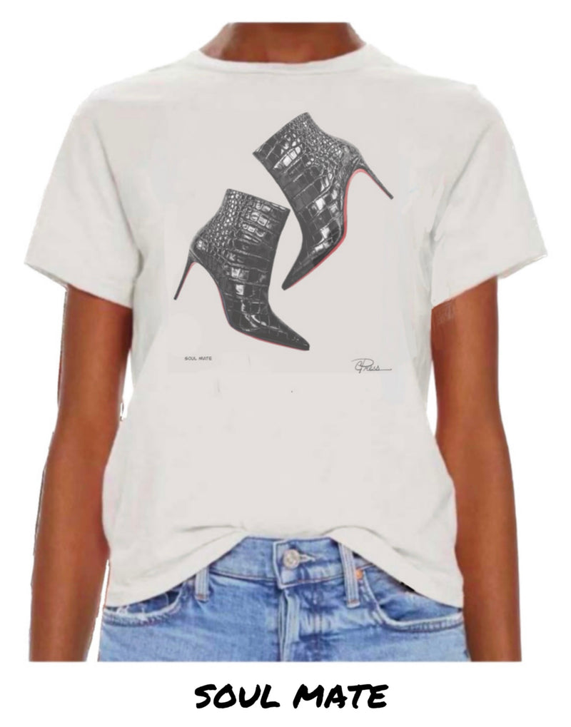 CPress Studio White Soul Mate Short Sleeve TShirt Top