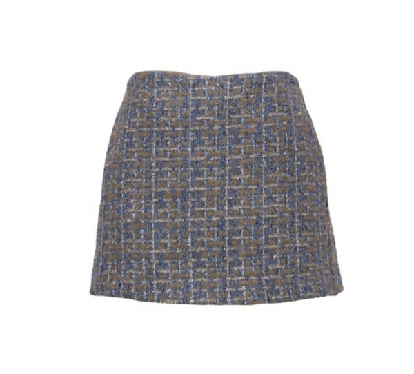 Lucy Paris Grey Multi Mado Tweed Skort Bottom