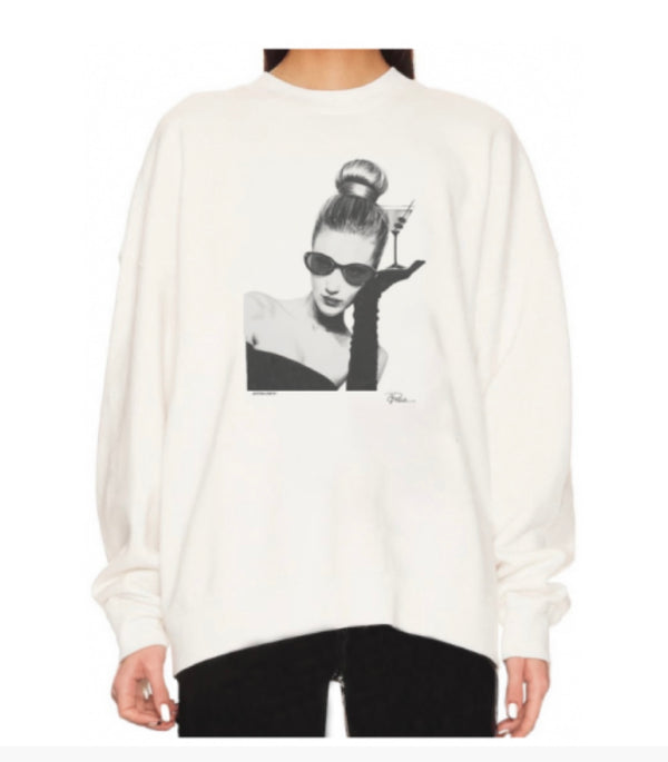 CPress White Extra Dirty Long Sleeve Sweatshirt Top