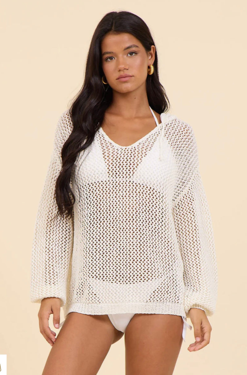Surf Gypsy Natural "Beach Days" Intarsia Beach Sweater