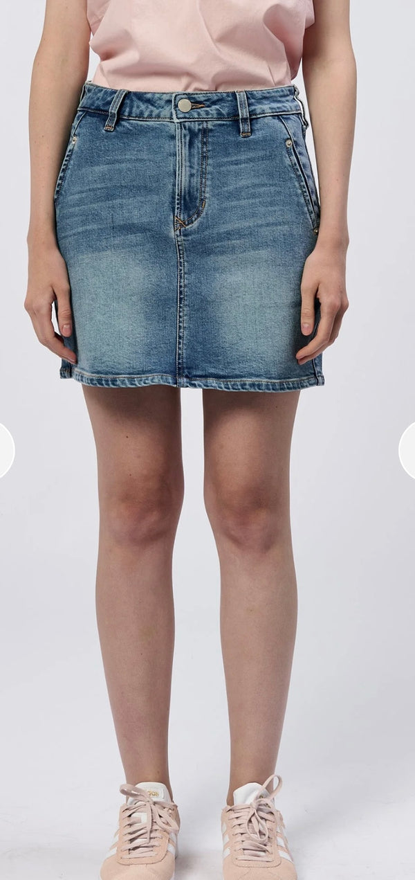 Dear John Denim Agora High Rise Denim Mini Quinn Skirt