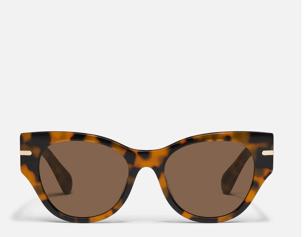 Quay Pebble Tort Frame w/Brown Lens Chit Chat Sunglasses