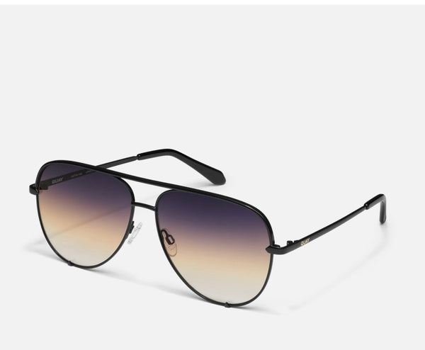 Quay Black Frame Future Dusk Poppy Lens Extra Large High Key Sunglasses