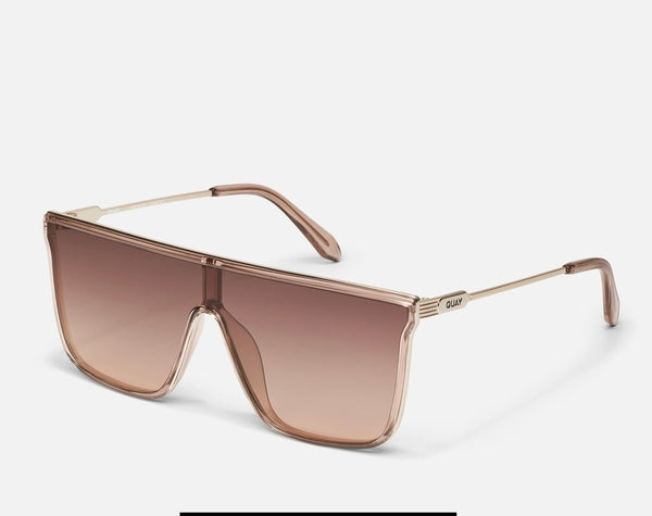 Quay Doe Frames/Brown Fawn Lens Metal Framed Nightfall Remixed Sunglasses