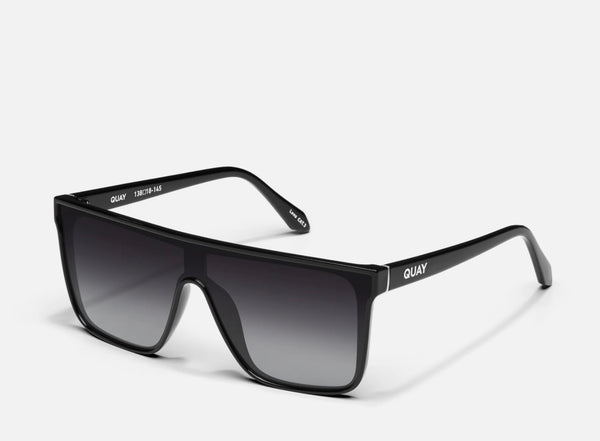 Quay Black Frame w/ Smoke Lens Unisex Polarized Nightfall Sunglasses