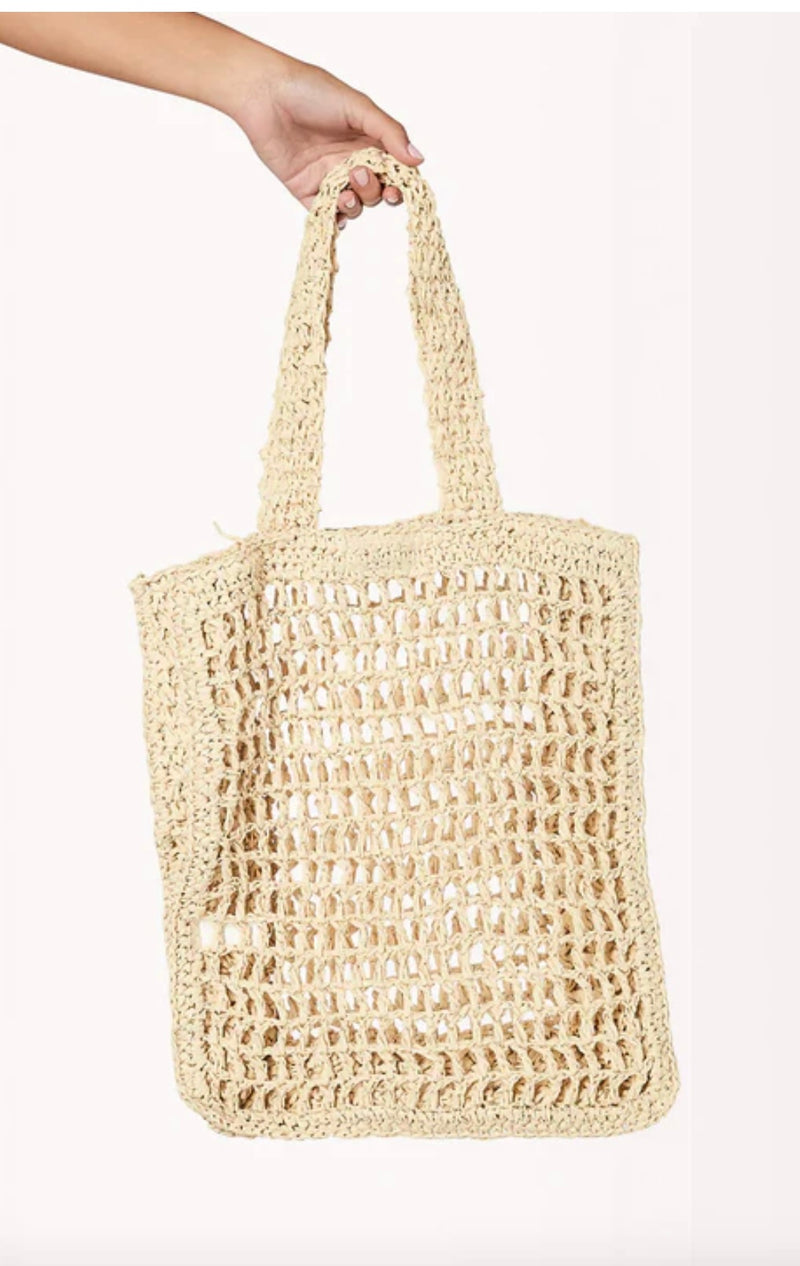 Natural Crochet Shoulder Bag