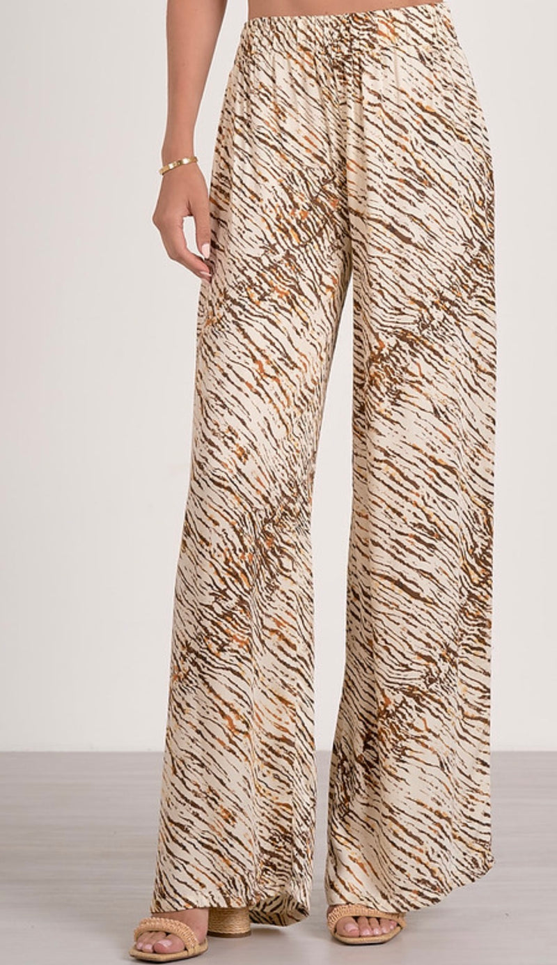 Elan Neutral Sahara Sasa Tie Waist Pant