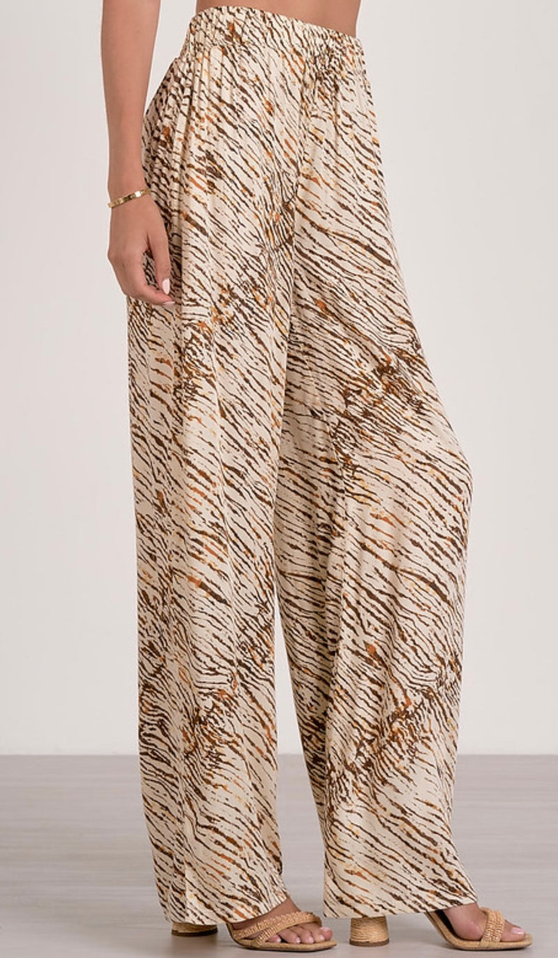 Elan Neutral Sahara Sasa Tie Waist Pant