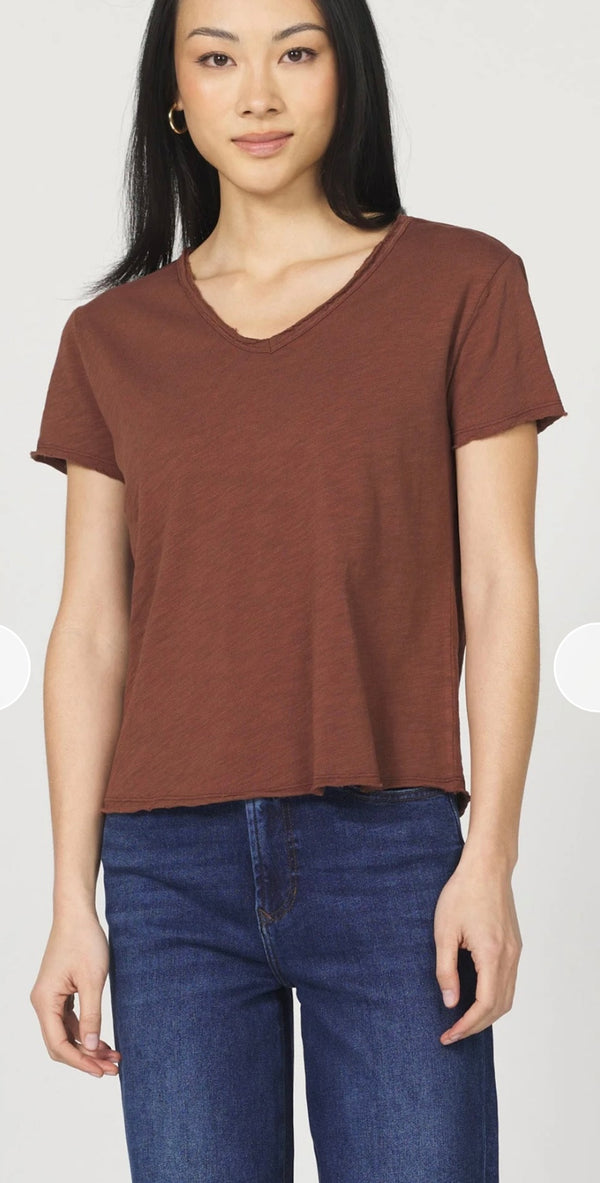 Dear John Denim Cappuccino Short Sleeve Vanya Top