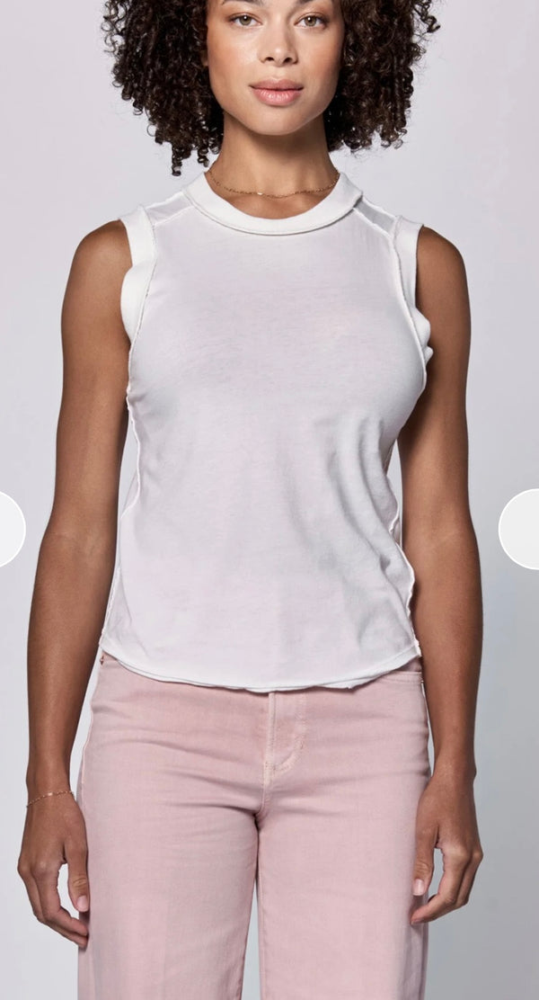 Dear John Denim White Sleeveless Tank Top