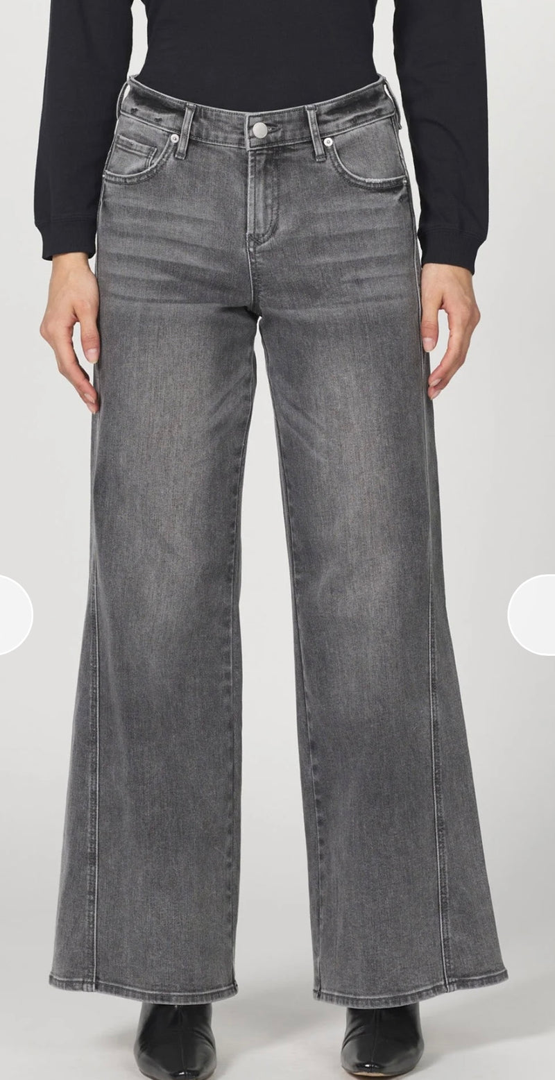 Dear John Denim Middlebrook Wide Leg Mid Rise Clean Hem Micah Jeans