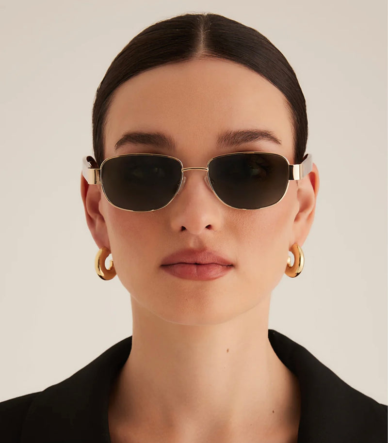 Banbe Gold Havana Tort Green Polarized The Addison Sunglasses