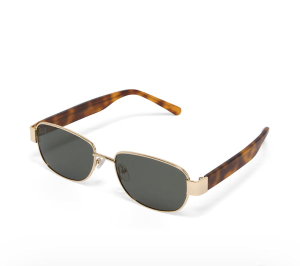 Banbe Gold Havana Tort Green Polarized The Addison Sunglasses