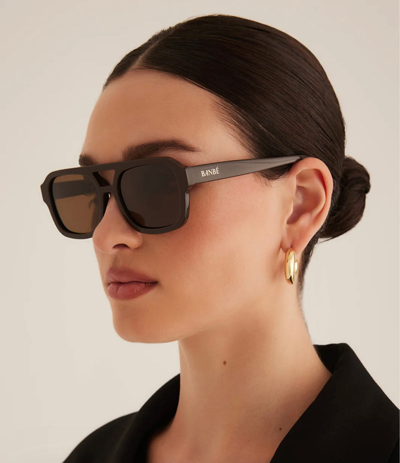 Banbe Dark Chocolate Chocolate Polarized The Del Ray Sunglasses