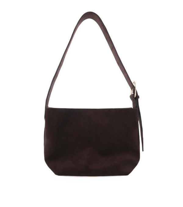 Billini Dark Cacao Suede Freya Shoulder Bag