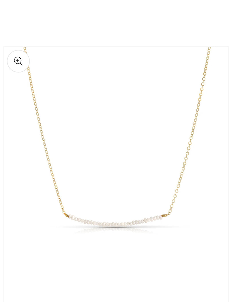 Jurate Goddess Pearl Bar Necklace