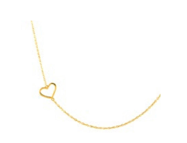 Jurate Gold Heart Chain Necklace Jewelry