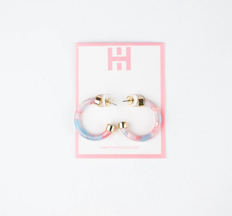 Hoo Hoops Cotton Candy Mini Hoop Earrings