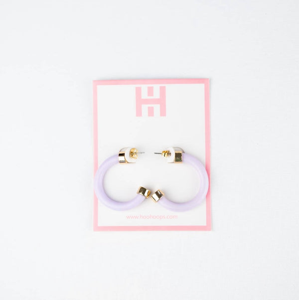Hoo Hoops Lavender Mini Hoop Earrings