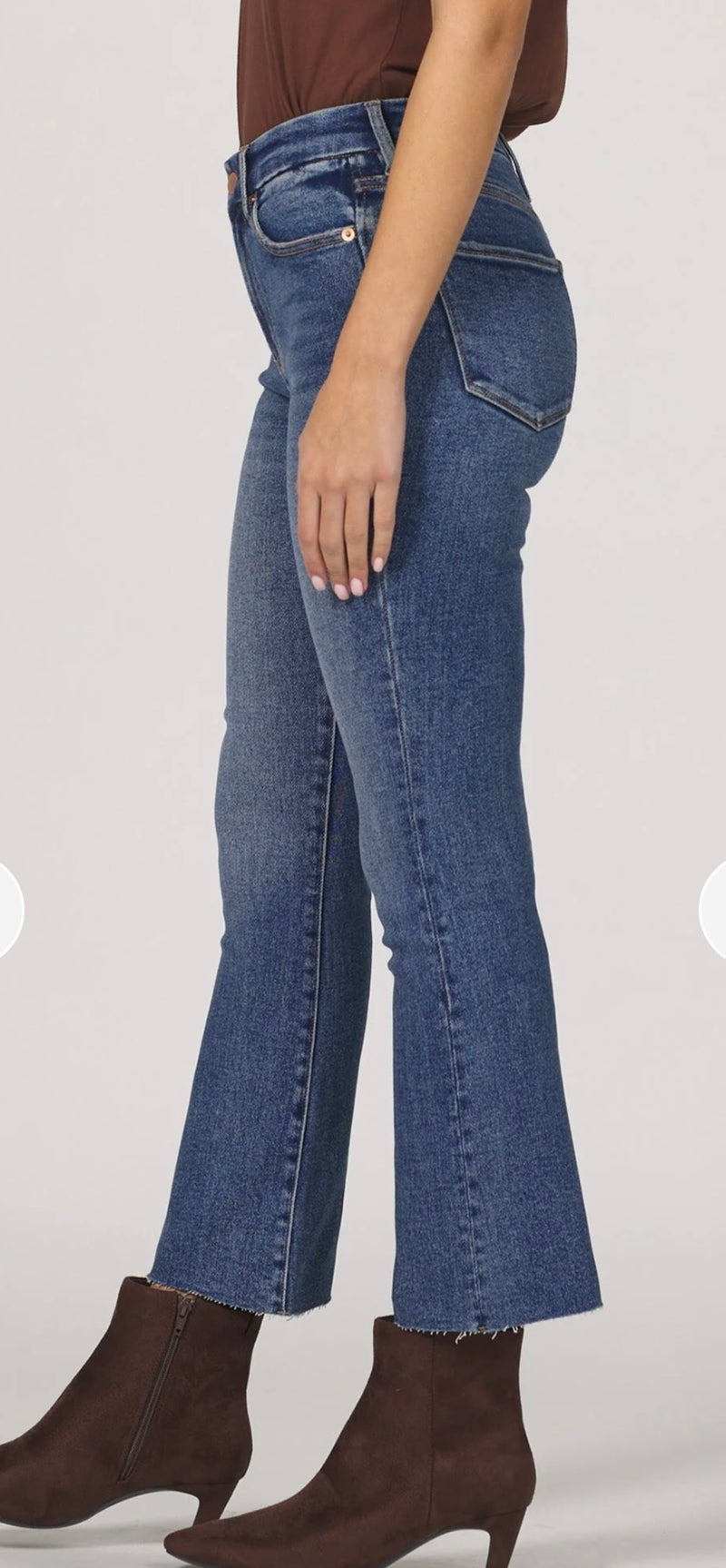 Dear John Palmer Cropped Flare Mid Rise Jeanne Jean