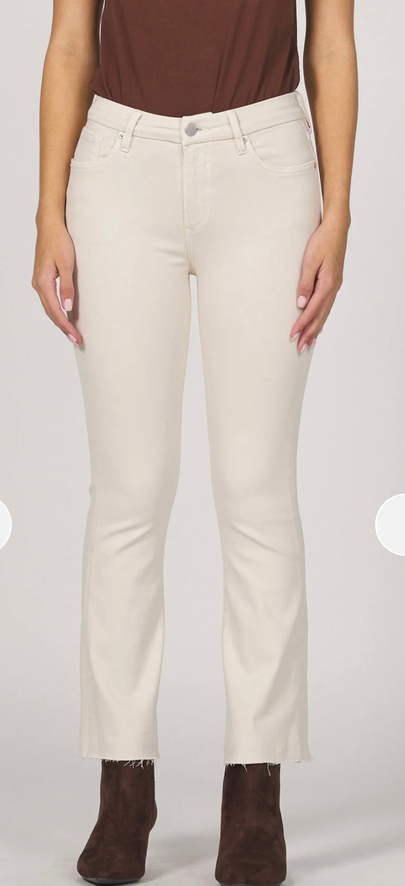 Dear John Denim Whitecap Gray Cropped Flare Mid Rise Jeanne Jean