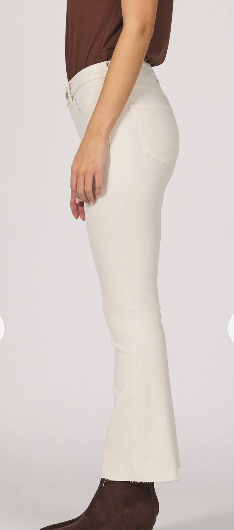 Dear John Denim Whitecap Gray Cropped Flare Mid Rise Jeanne Jean