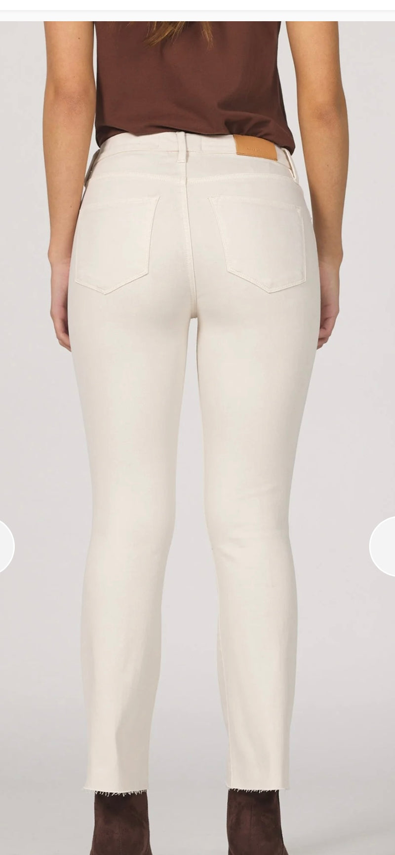 Dear John Denim Whitecap Gray Cropped Flare Mid Rise Jeanne Jean