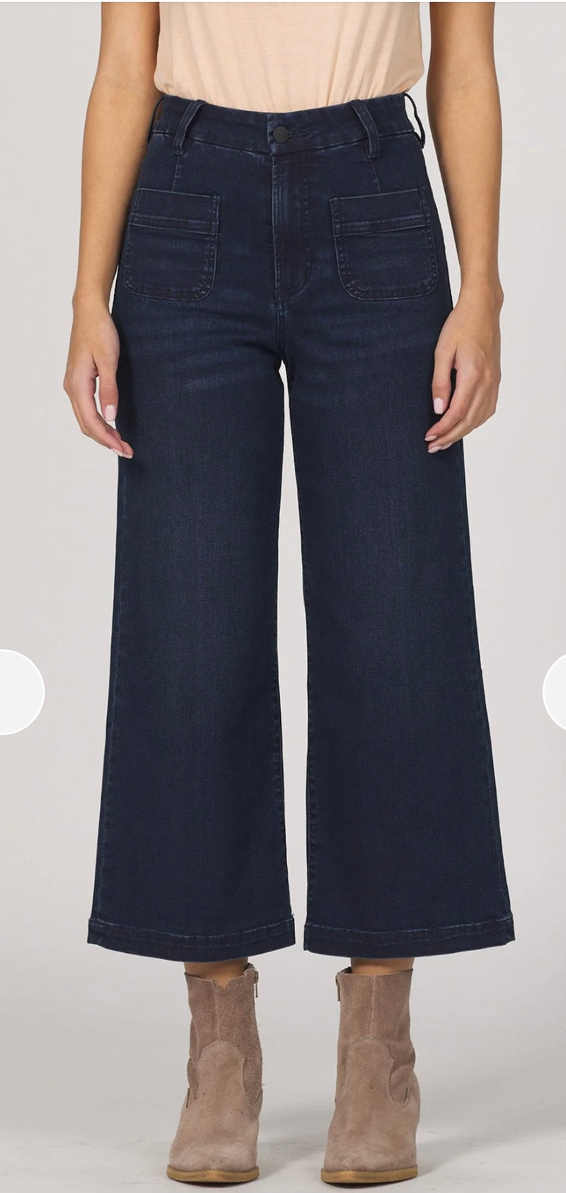 Dear John Denim Roselle Wide Leg Cropped Super High Rise Audrey Jean