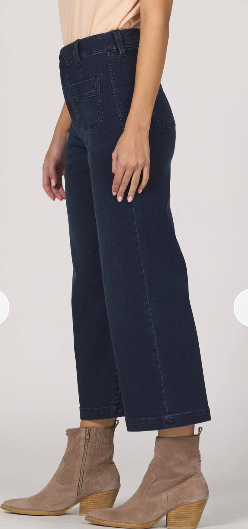 Dear John Denim Roselle Wide Leg Cropped Super High Rise Audrey Jean