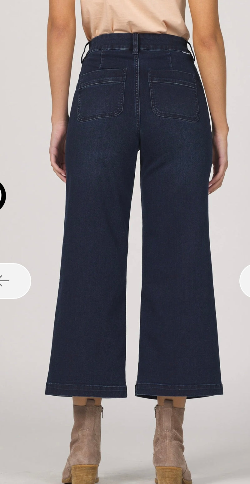Dear John Denim Roselle Wide Leg Cropped Super High Rise Audrey Jean