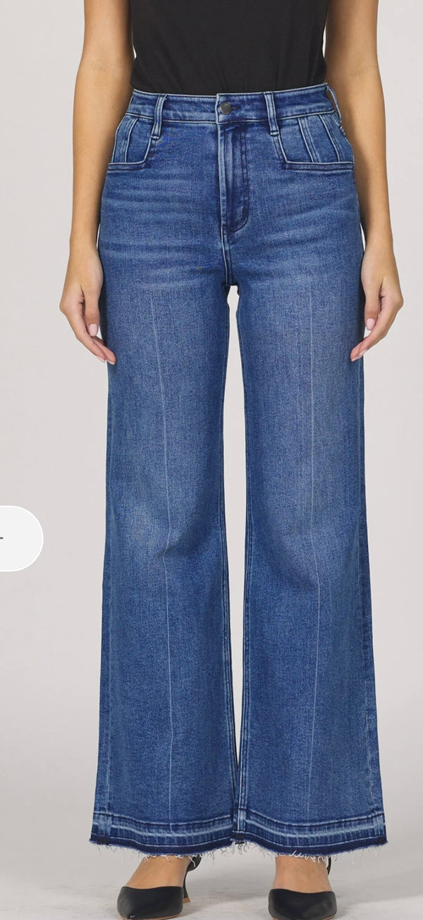Der John Denim Summerville Straight Wide Leg High Rise Holly Jean