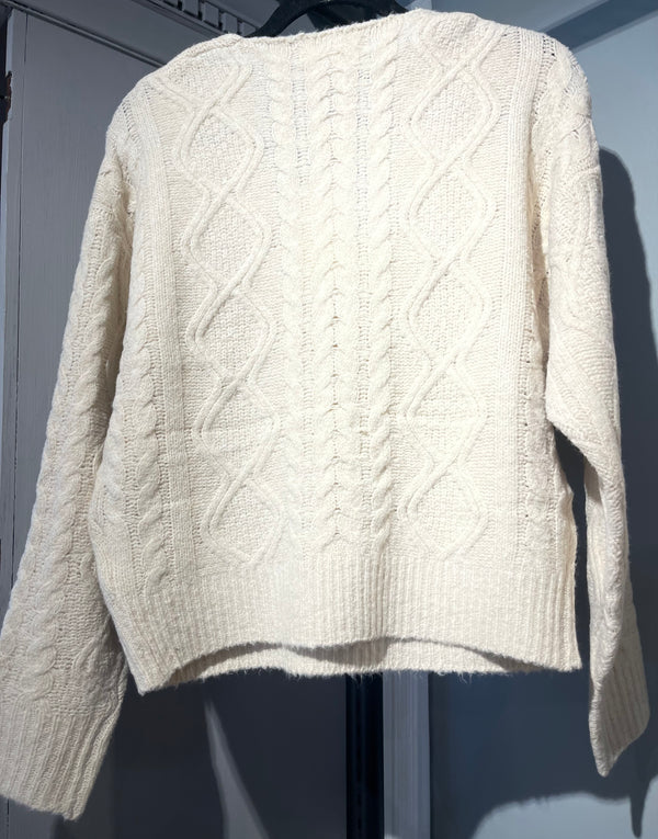 Dear John Denim Oatmeal VNeck Relaxed Fit Long Sleeve Lexi Sweater