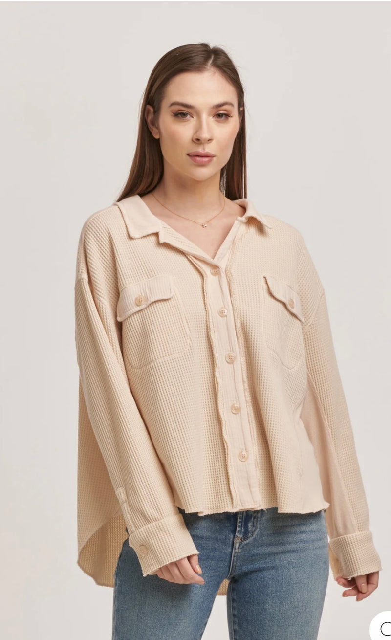 Dear John Cream Foster Thermal Shirt Spring Jacket