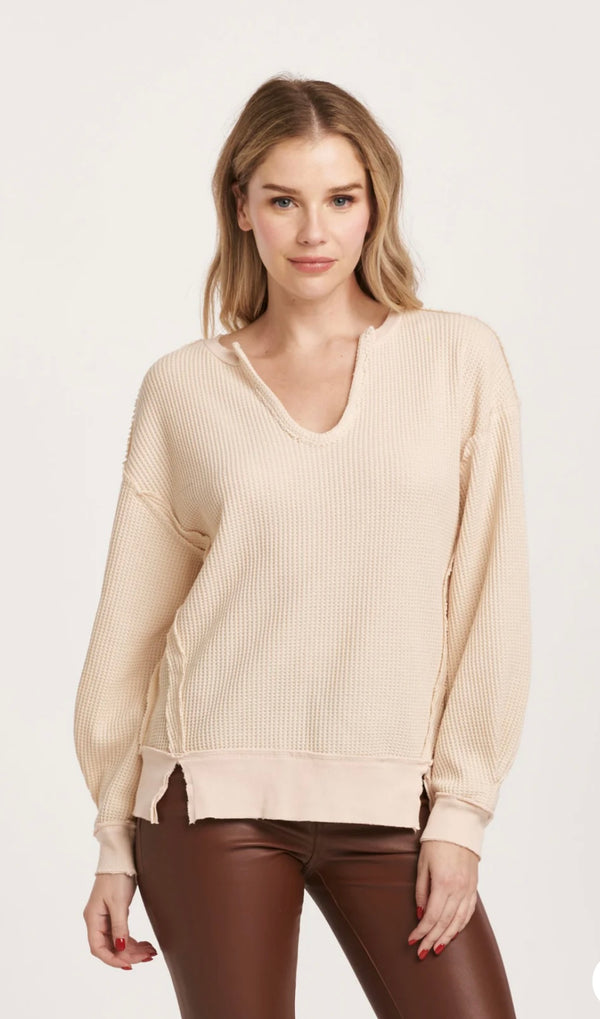 Dear John Cream Zyra Oversized Spring Top