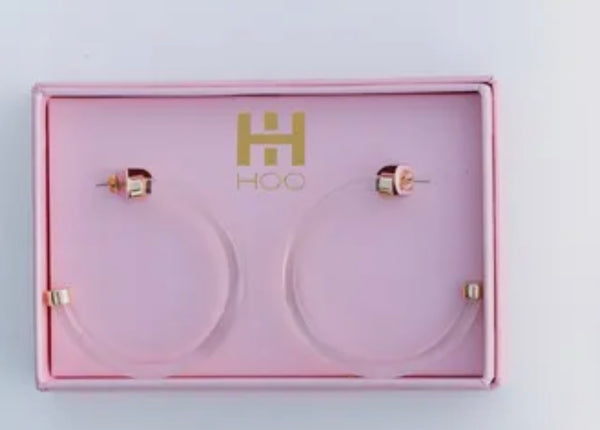 Hoo Hoops Clear Acrylic Mini Hoop Spring Earrings