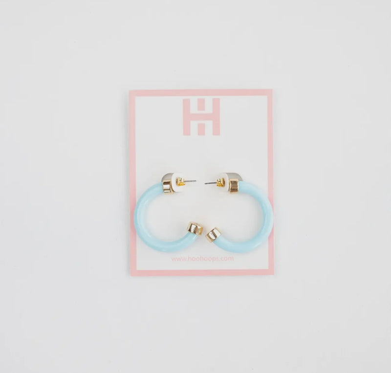 Hoo Hoops Surf Acrylic Mini Hoop Spring Earrings