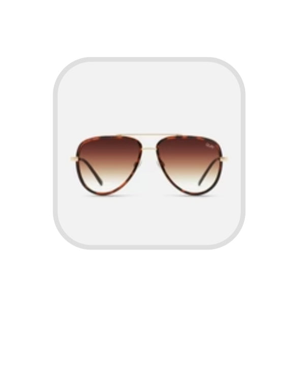 Quay Brown Tortoise Frames w/Brown Polarized Lenses High Profile Sunglasses