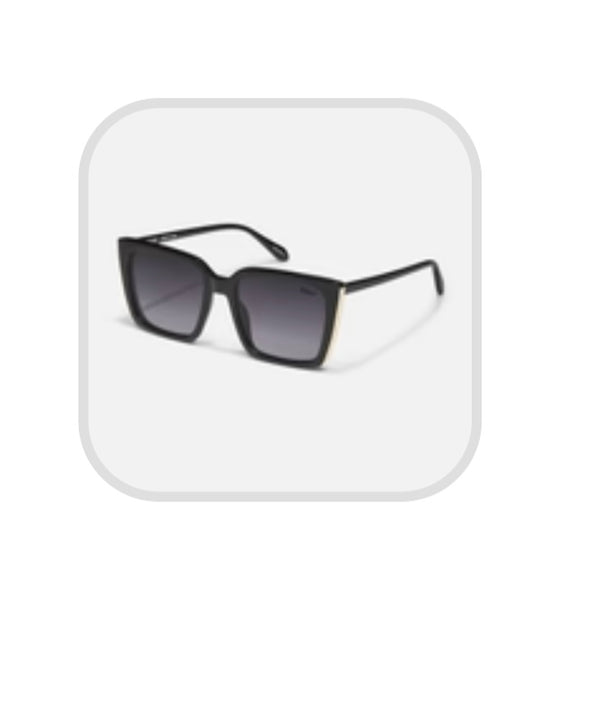 Quay Black Frames w/Smoke Polarized Lenses Front Cover Sunglasses