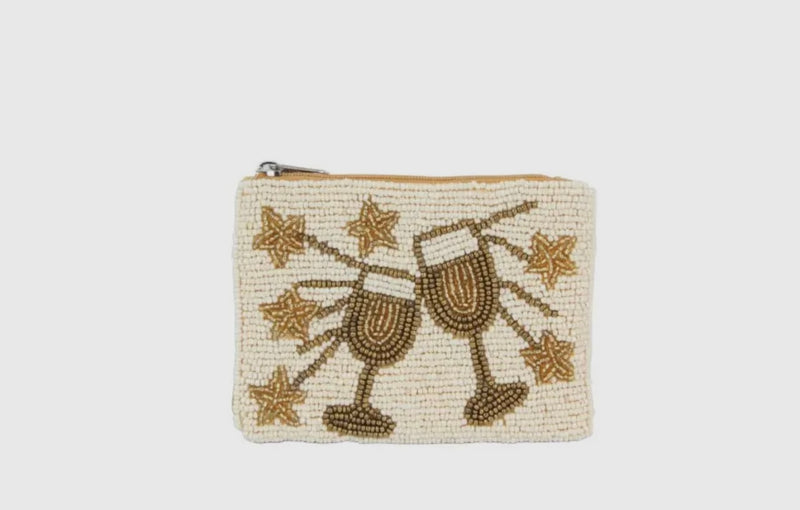 GRACE Multi Small Beaded Coin Spring Bag