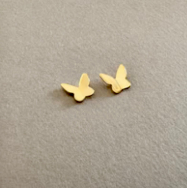 EarKit Gold/Silver Butterfly Stud Earrings