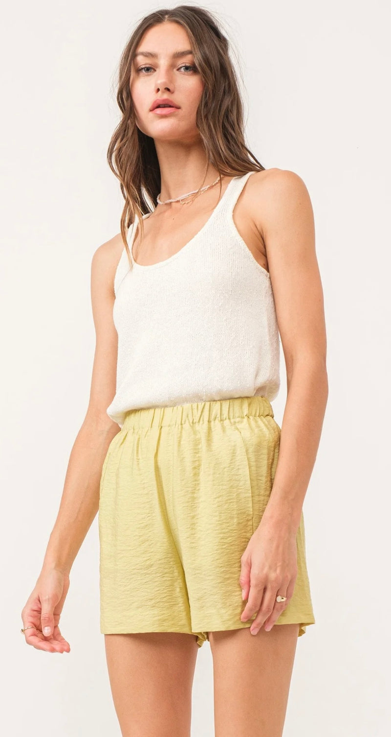 Another Love Off White Emery Scoop Neck Knit Tank Spring Top