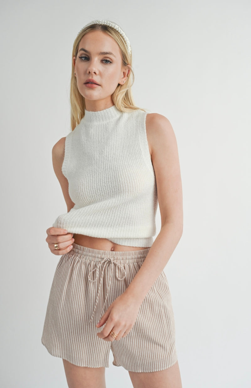 Sage The Label Off White Ethel Tank Sweater