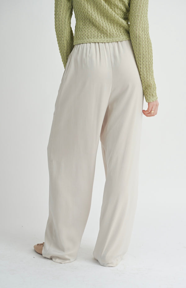 Sage The Label Oyster Write Poetry Tied Waist Wide Leg Pant