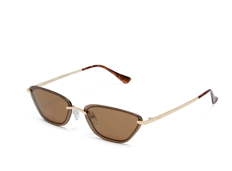 BILLINI The Chandra Light Gold With Chocolate Lenses Polarized Sunglasses