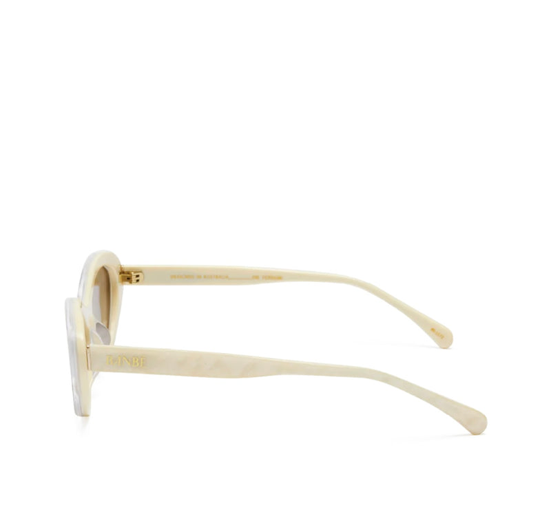 Billini The Ferragni Cream Tort Frames with Cream Honey Fade Lenses Polarized Sunglasses