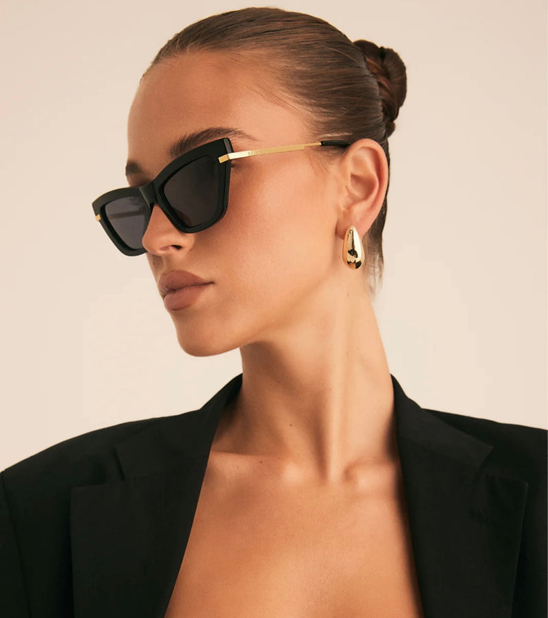 Billini The Whitney Black frames with Jet Lenses Polarized Sunglasses