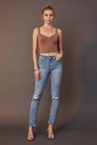 KanCan Light High Rise Slim Straight Jean